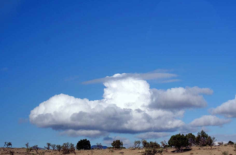 clouds, sky, blue, nature, outdoors, cloudscape, fluffy, cloudy HD wallpaper