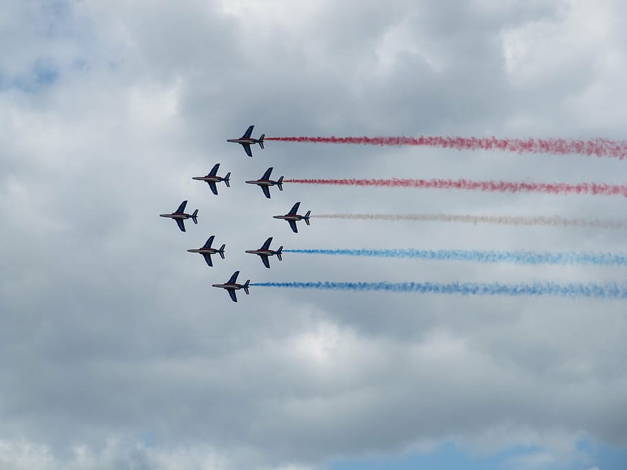 flight, fly, flugshow, flight staffel, aerobatics, aircraft HD wallpaper
