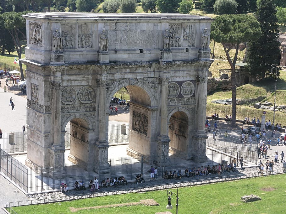Arch Of Constantine, Rome, Italy, landmark, italian, triumphal, HD wallpaper