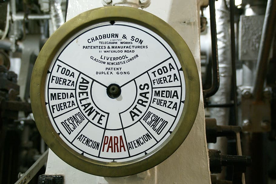 Chadurn & Son tool control panel on white surface, engine room HD wallpaper