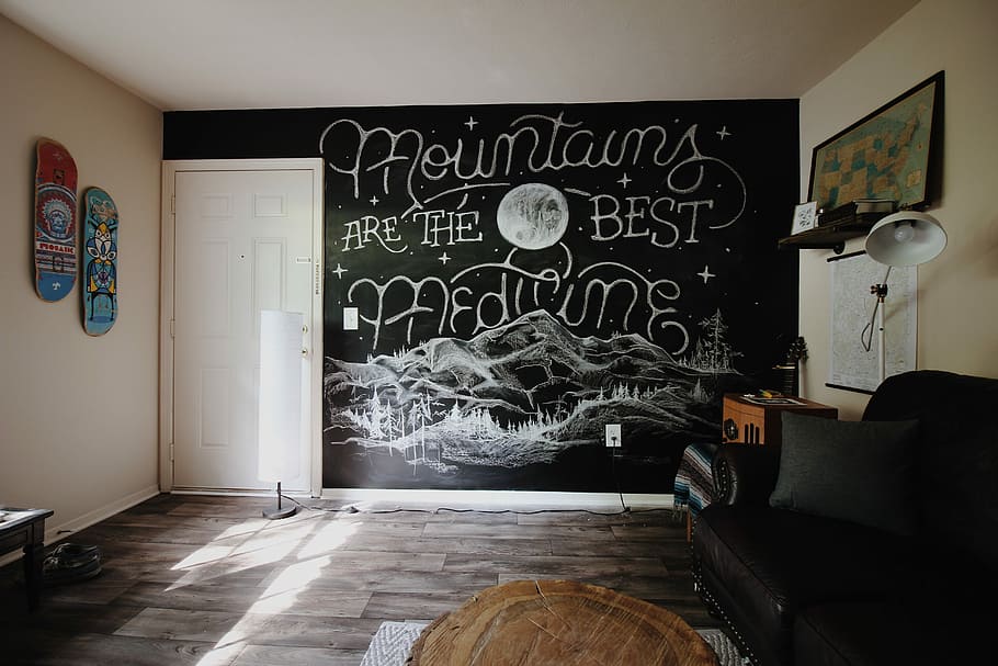 mountains are the best medicine wall painting, Mountains are the Best Medicine painted wall HD wallpaper
