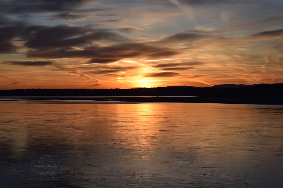 sea, sky, water, sunset, cloud - sky, scenics - nature, beauty in nature HD wallpaper