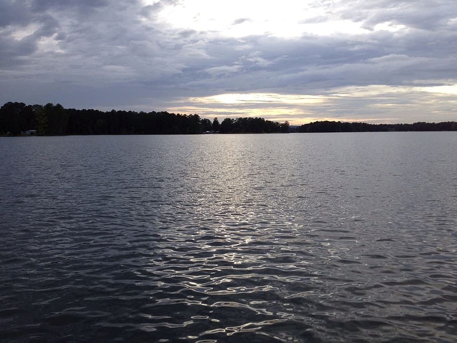 Sunset, Morning, Lake Murray, Sunrise, dawn, sunlight, bright HD wallpaper