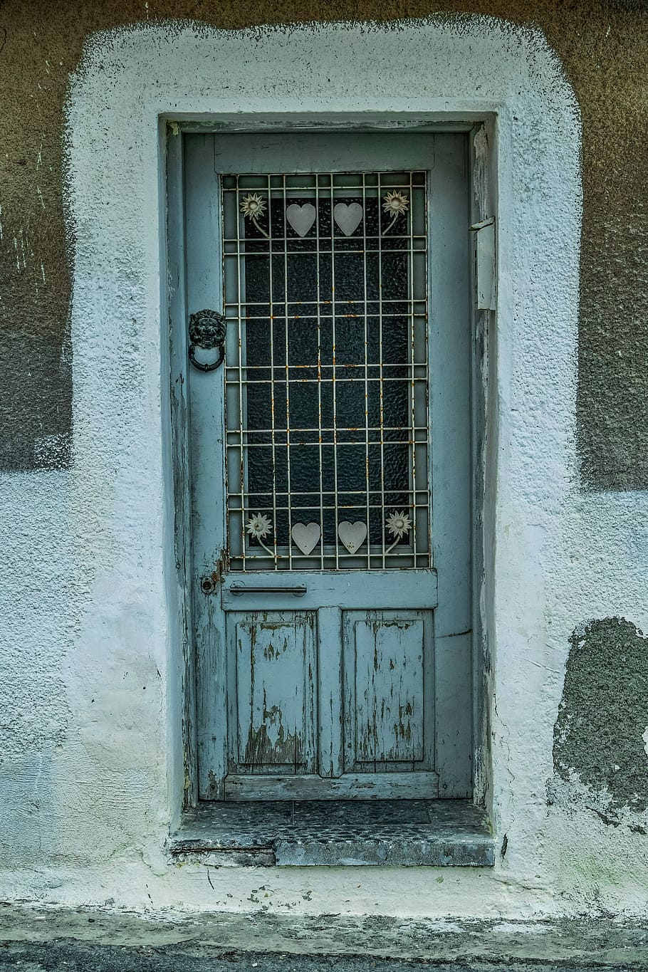 gray wooden door, architecture, house, entrance, doorway, facade, HD wallpaper