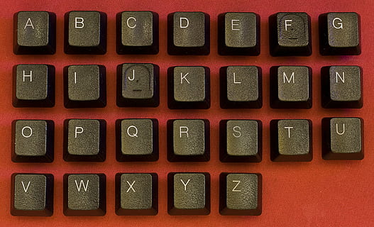 alphabet keyboard keys, abc, button, letter, symbol, technology HD wallpaper