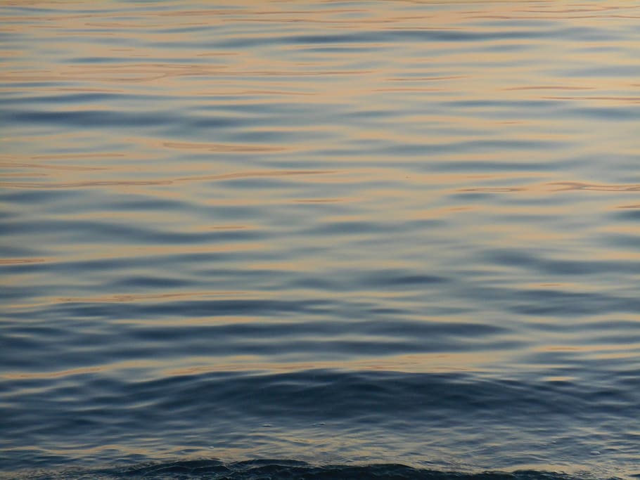 water surface, sea level, background, evening, a quiet, waterfront HD wallpaper