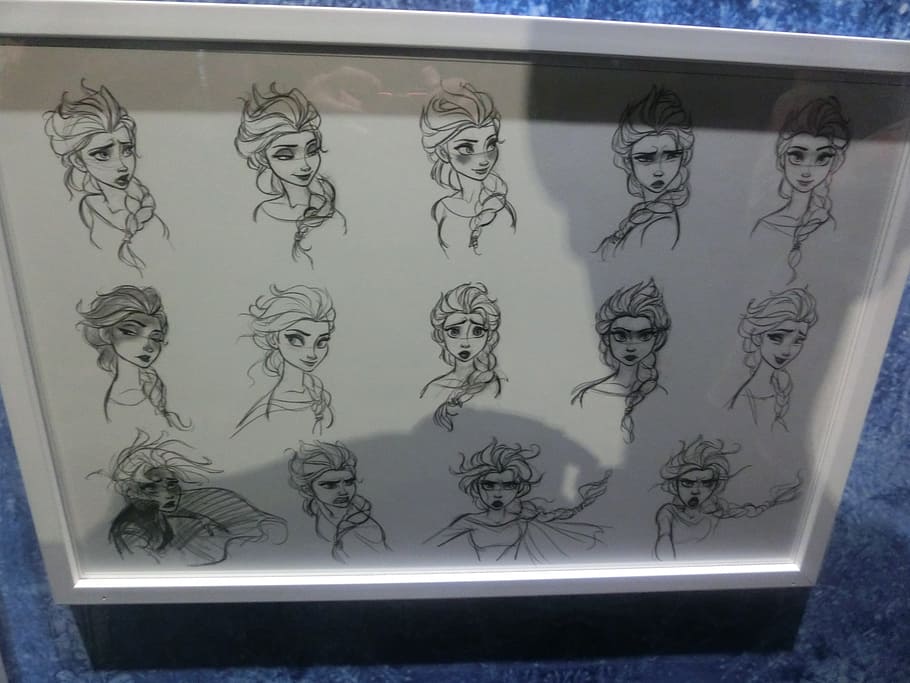 frozen, hand-painted artwork, expression, draw, human representation HD wallpaper