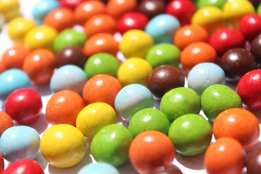 candy, nuts, chocolate, marble, green, blue, colorful, food HD wallpaper