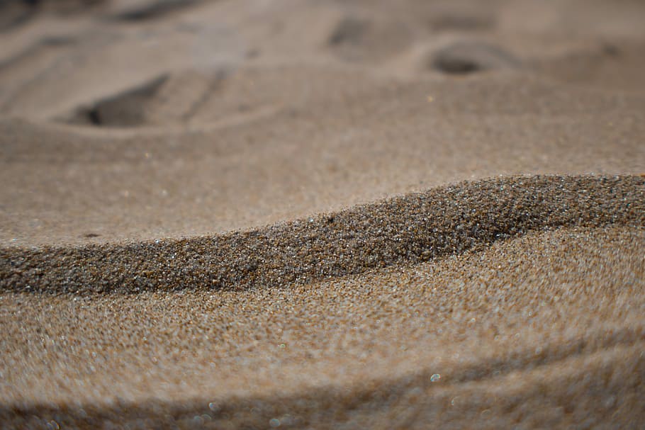 Grains of Glass, photo of brown sand, texture, macro, beach, land HD wallpaper