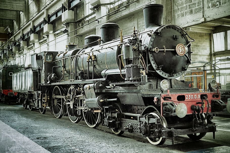 industry, railway, station, train, vehicle, vintage, railroad Track, HD wallpaper