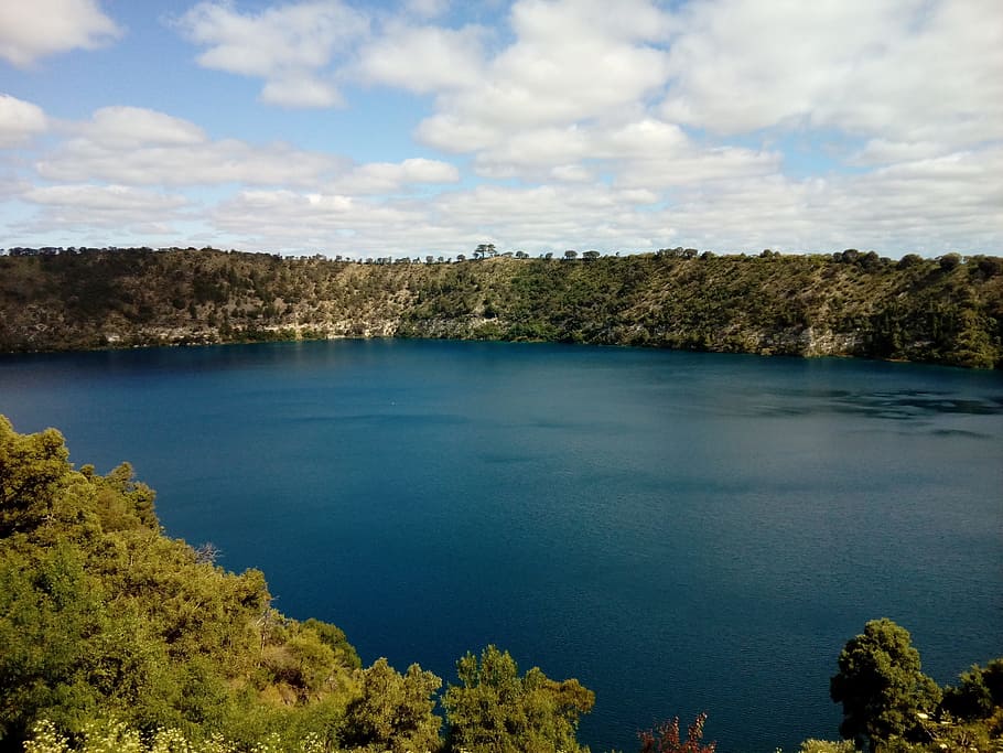 Blue Lake, Mt Gambier, Australia, landscape, crater, travel, HD wallpaper