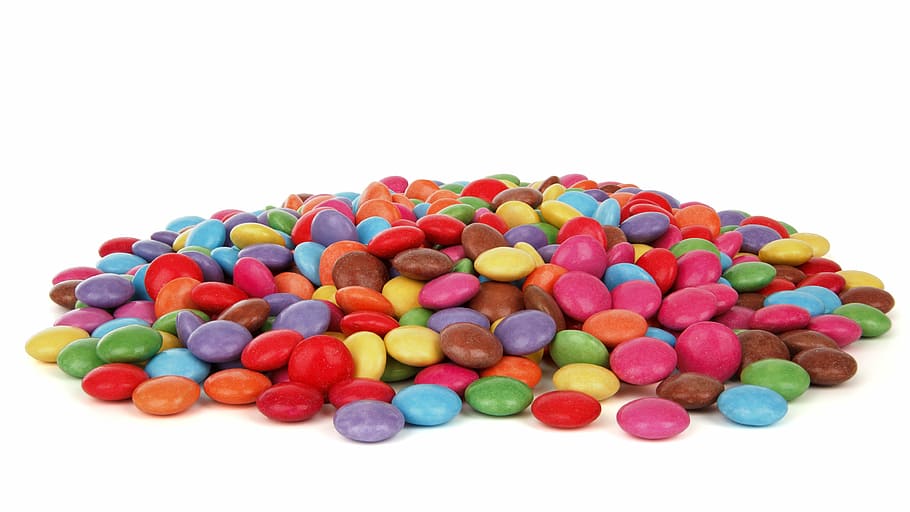 assorted-color ornaments, button, candy, chocolate, coated HD wallpaper