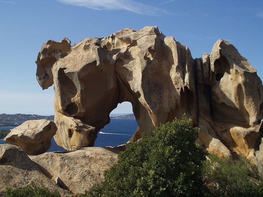 rock formation at daytime, sardinia, capo d'orso, bear, granite HD wallpaper