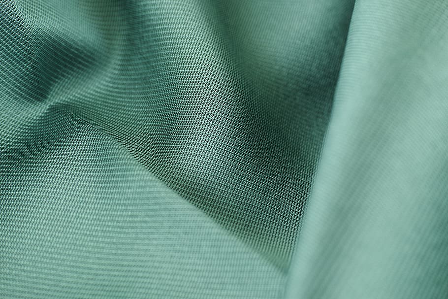 closeup photo of green cloth, fabric, textile, abstract, design HD wallpaper