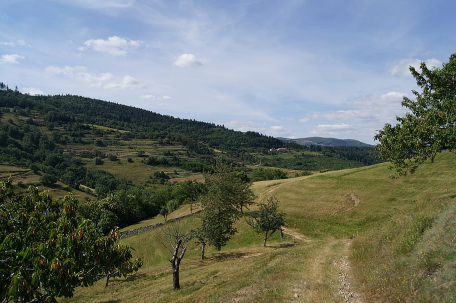 landscape, ardèche, sky, plant, environment, beauty in nature HD wallpaper