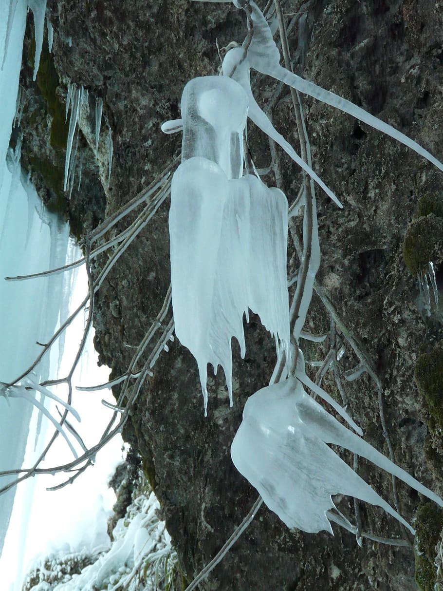 ice formations, icicle, cave, cold, stalactites, ice tropfsteine HD wallpaper