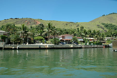 angra, brazil, beach, water, architecture, building exterior HD wallpaper