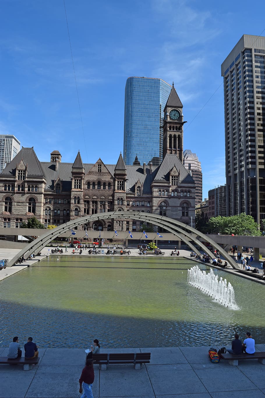 HD wallpaper: Toronto, Nathan Phillips Square, old city hall, fountain,  eaton centre | Wallpaper Flare