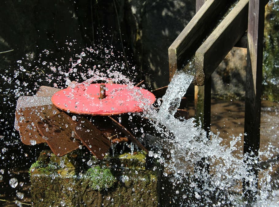 water feature, art, artwork, metal, water fountain, in motion HD wallpaper
