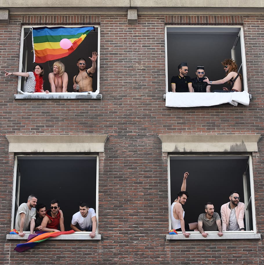 HD wallpaper: group of people on windows with white wooden frames, Lgbt,  Sexuality | Wallpaper Flare