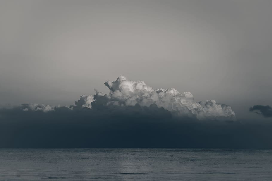 cloudy, coast, sea, horizon, landscape, nature, nobody, outdoors HD wallpaper