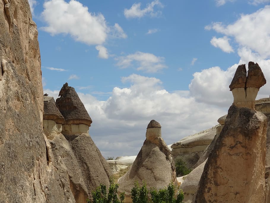 landscape, cappadocia, turkey, sky, cloud - sky, nature, architecture HD wallpaper