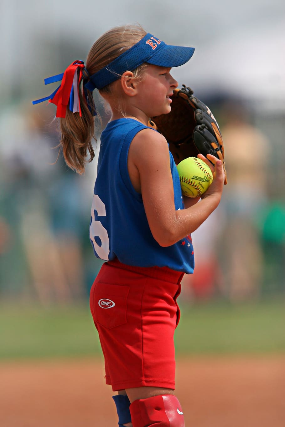 softball, player, girl, game, competition, uniform, female HD wallpaper