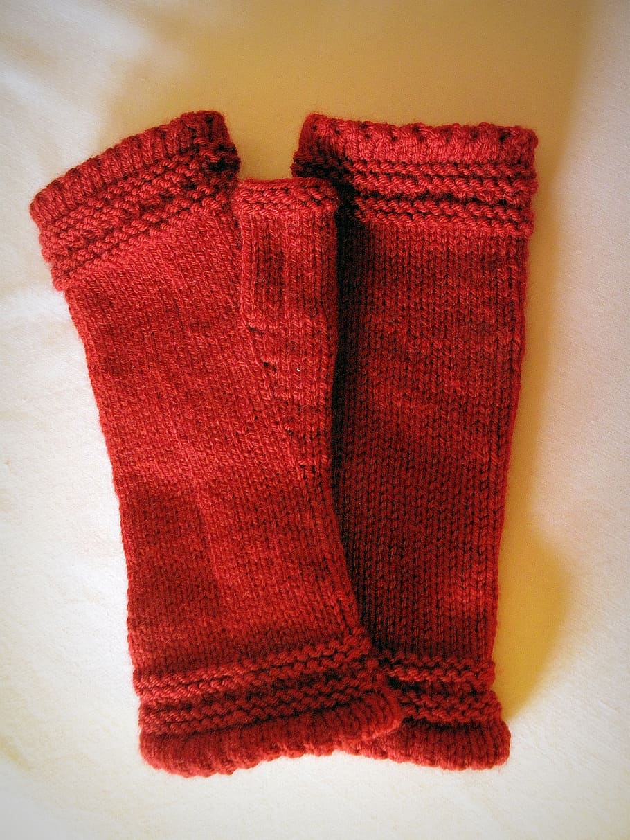 knitt, wool, red, knitted, mitts, style, accessory, cloth, soft HD wallpaper