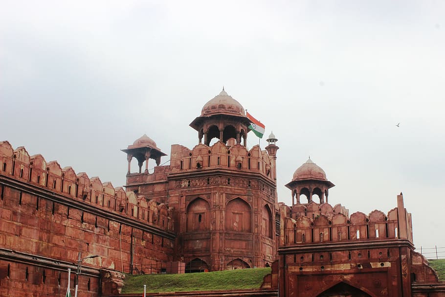 red fort, tourism, architecture, monument, heritage, wall, famous, HD wallpaper