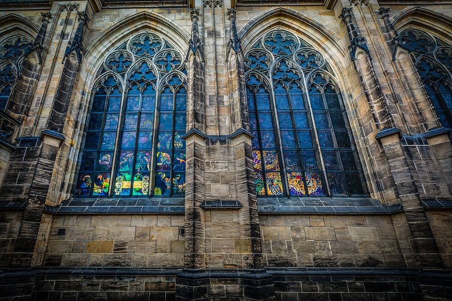 brown and black concrete building, Sunlight, Stained, Glass HD wallpaper
