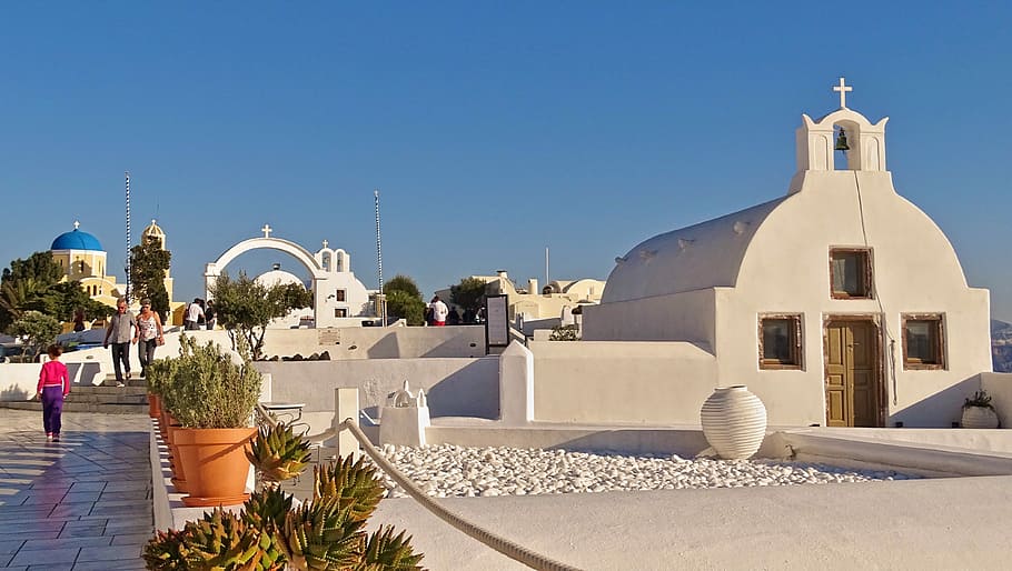 Greece, Santorini, Architecture, Island, outlook, old, holiday HD wallpaper