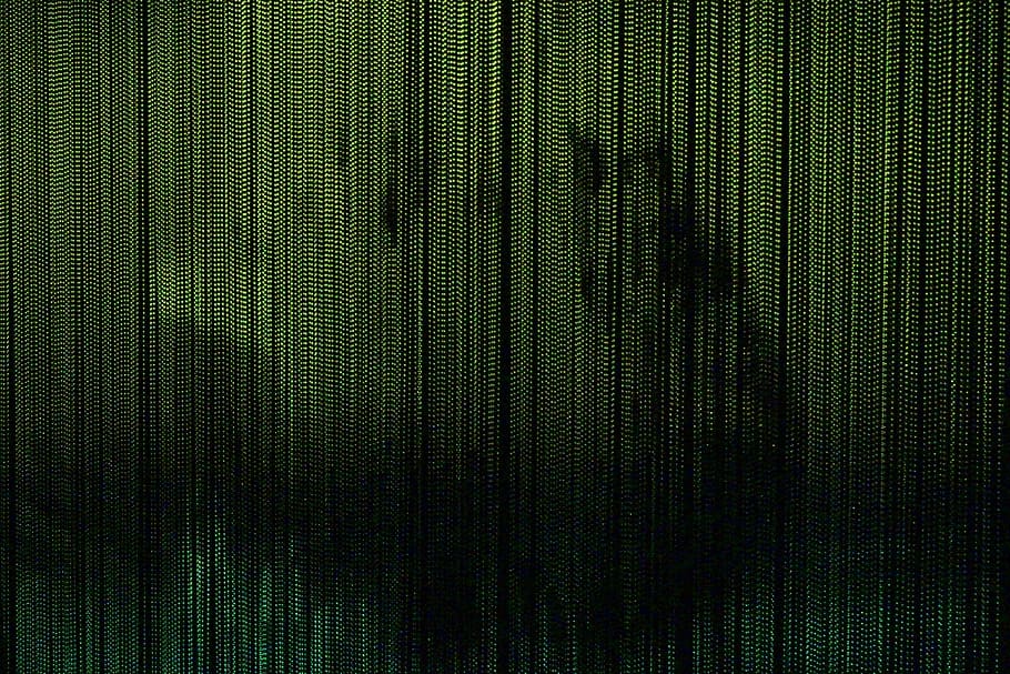 green textile, untitled, bead, art, night, projection, image HD wallpaper