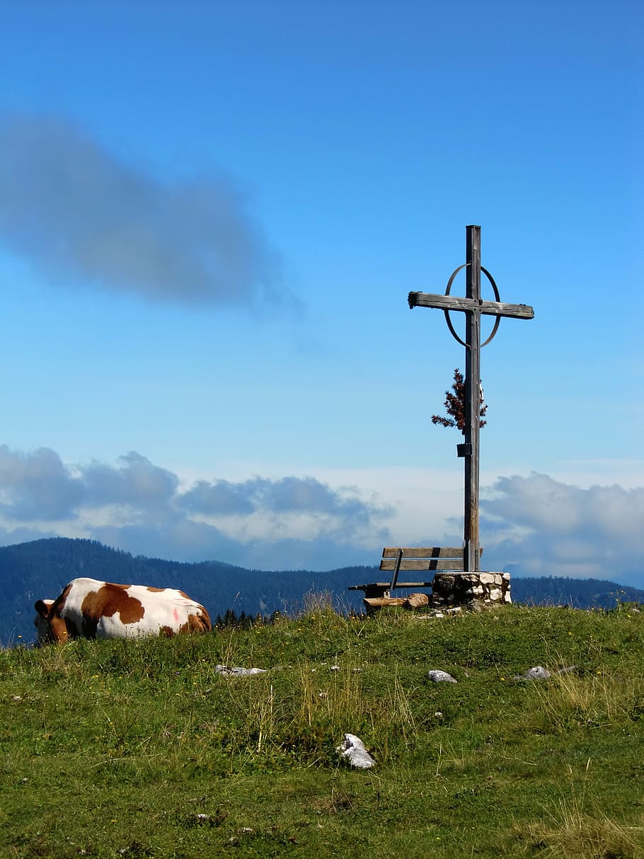 summit, cross, summit cross, mountains, alpine, mountaineering HD wallpaper