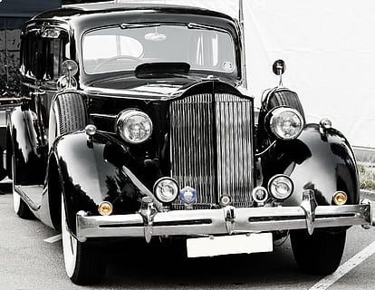 classic gray vehicle grayscale photography, oldtimer, auto HD wallpaper