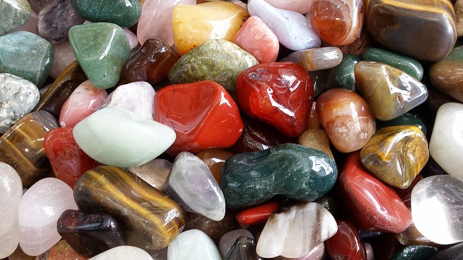 assorted-color stone lot, stones, colorful, deco, pretty, full frame