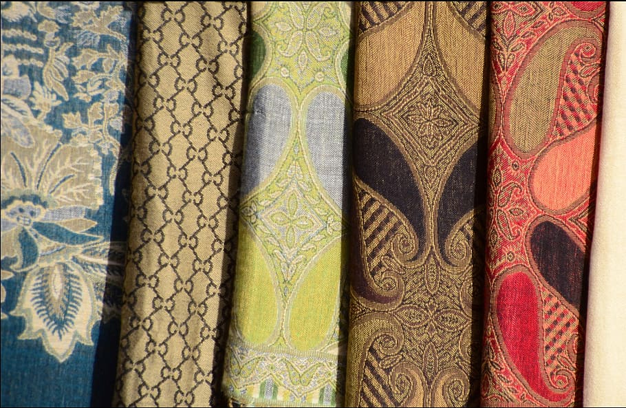towels, fabric, colorful, pattern, textile, backgrounds, indoors HD wallpaper