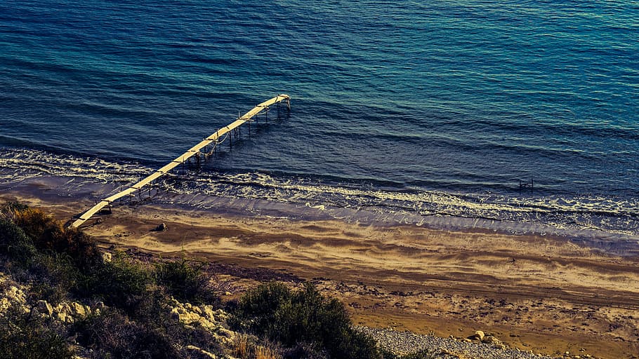 Jetty, Dock, Pier, Beach, Sea, Scenic, water, clear, tranquil HD wallpaper