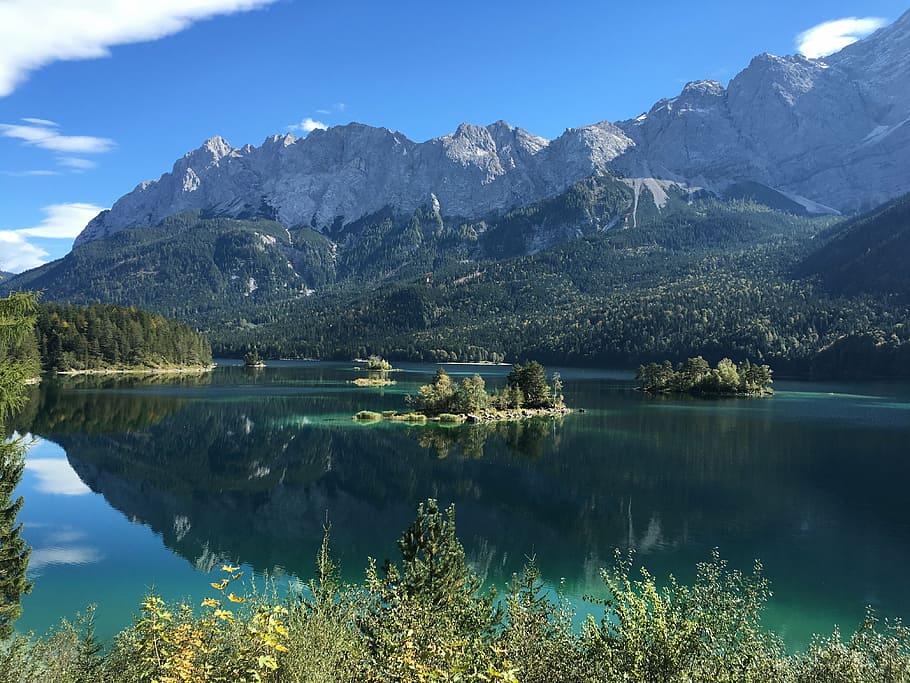 nature, mountains, alpine, lake, germany, landscape, mountain landscape HD wallpaper