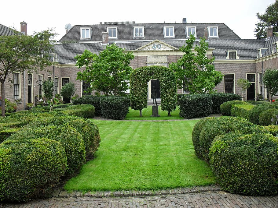 architecture, netherlands, park, building, holland, home, formal Garden HD wallpaper