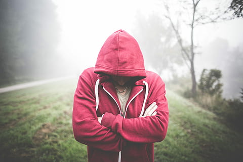 Alone with his Thoughts, boy, fear, feelings, feels, hoodie, introvert HD wallpaper