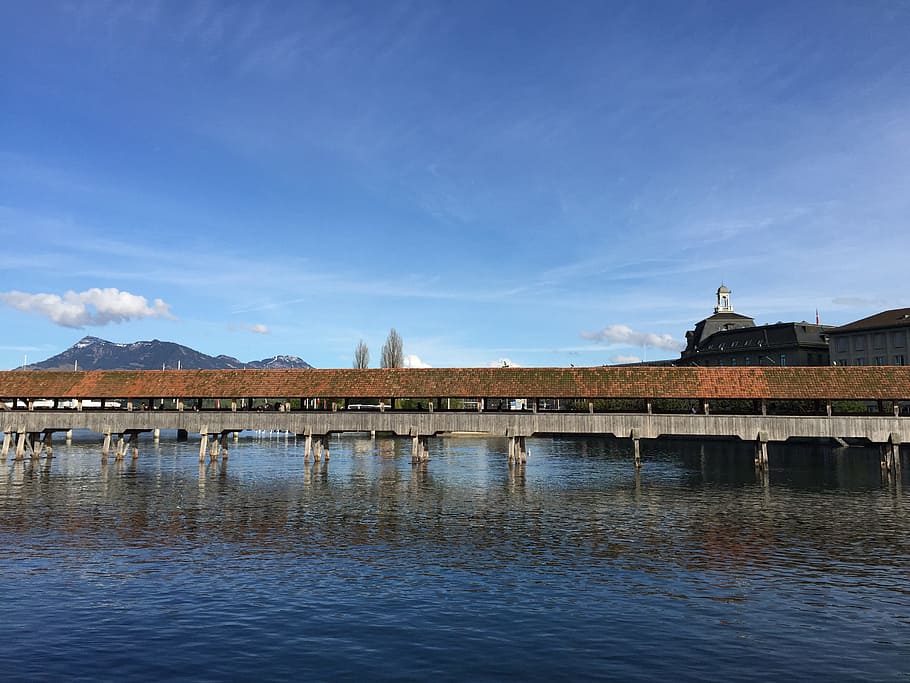 luzern, switzerland, lake, built structure, water, architecture HD wallpaper