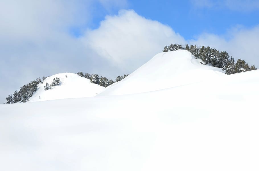 snow, powder, ski, mountaineering, immensity, winter holidays HD wallpaper
