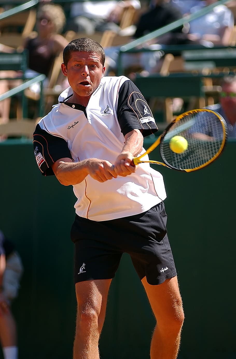 man playing tennis during daytime, player, game, racket, court HD wallpaper