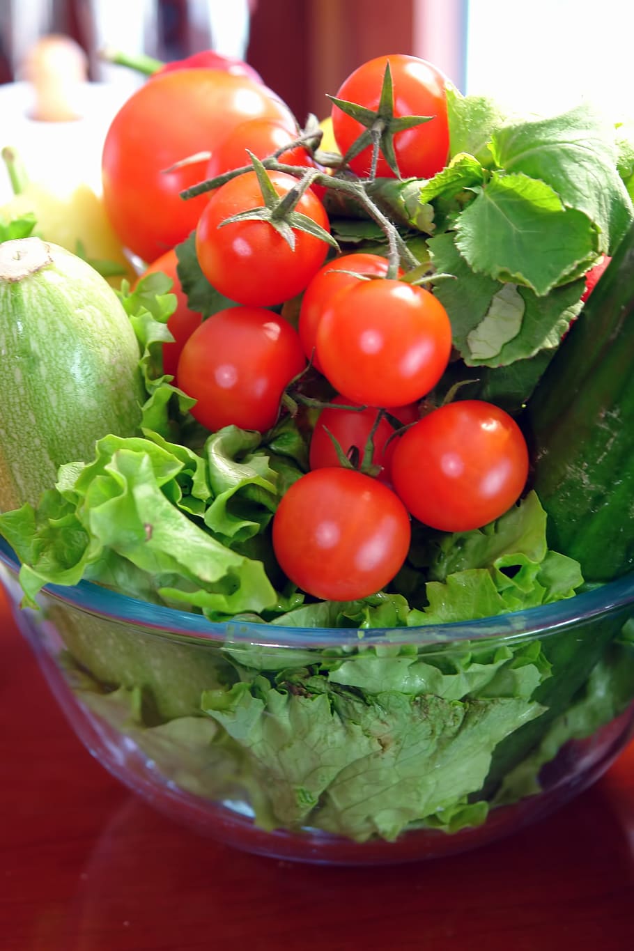 Salad, Tomatoes, Healthy, Fresh, vegetable, food, green, vegetarian HD wallpaper