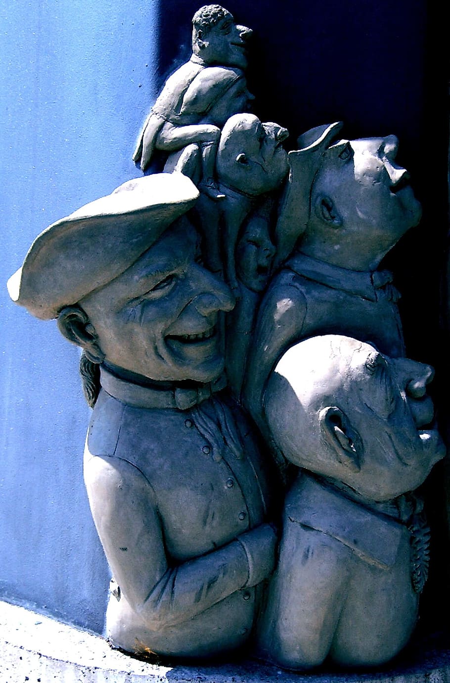 figures, blue, constance, stone figures, sculpture, art and craft HD wallpaper