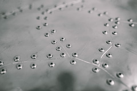 Metal plates with rivets seamless background, copy space, texture HD wallpaper