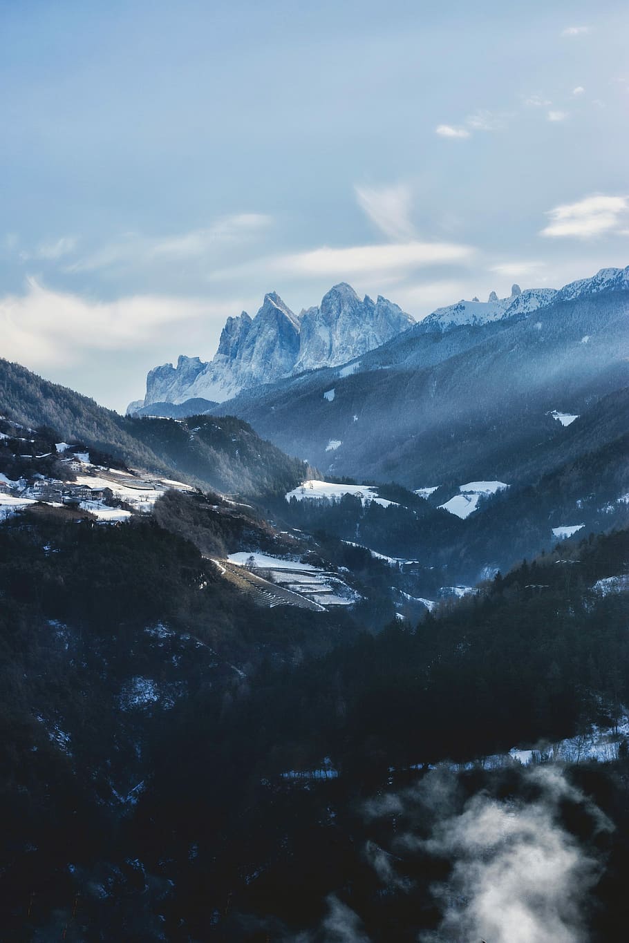 mountain covered with snow, tree, woodland, forest, beauty in nature HD wallpaper