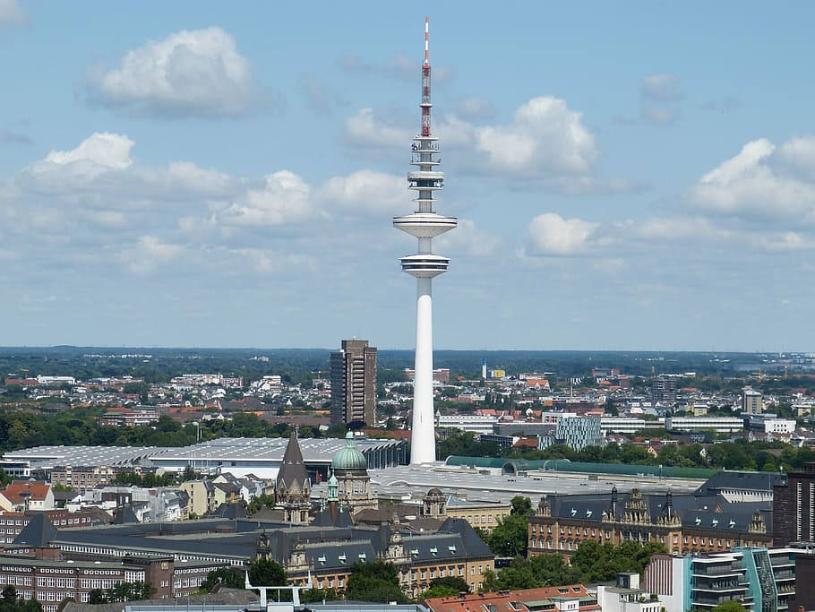 hamburg, city, hanseatic city, germany, building, tower, michel, HD wallpaper