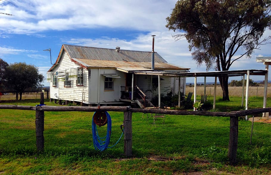 Homestead, Australia, Rustic, Old, farmhouse, aged, decay, dry HD wallpaper