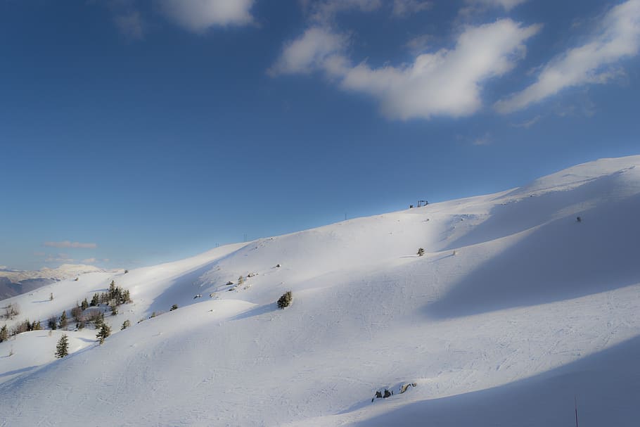 abetone, italia, tuscan, station ski, snow, landscape, sky, HD wallpaper